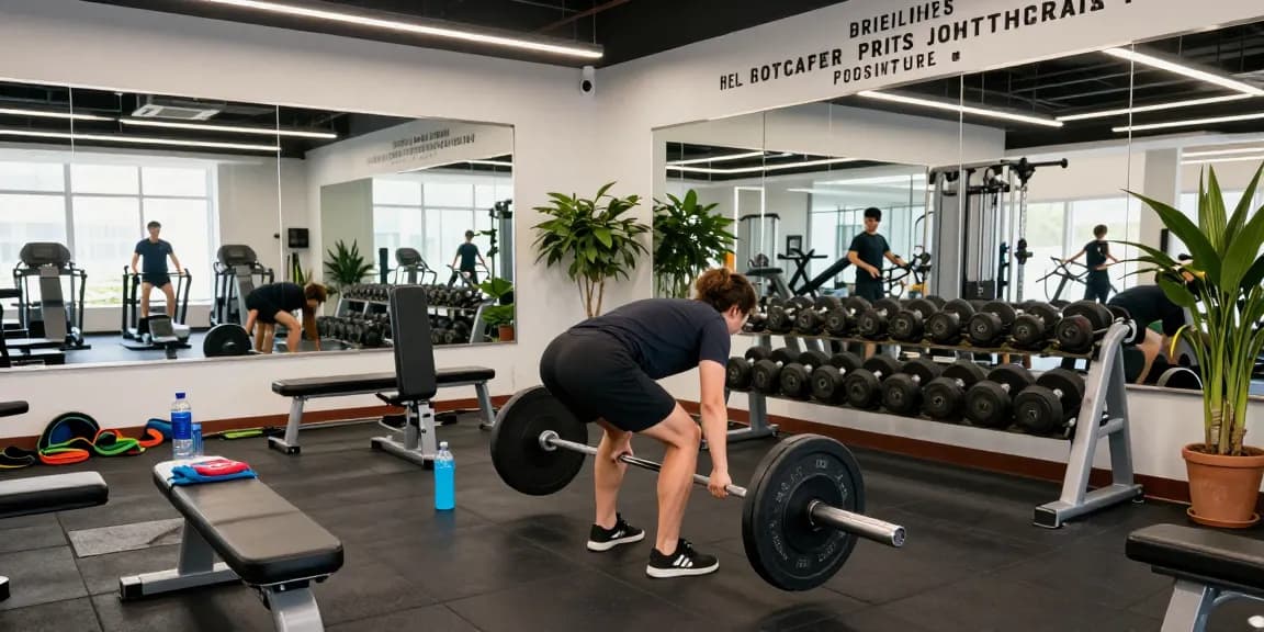 Global Pharma Steroids - Athlet trainiert mit Gewichten in modernem Fitnessstudio