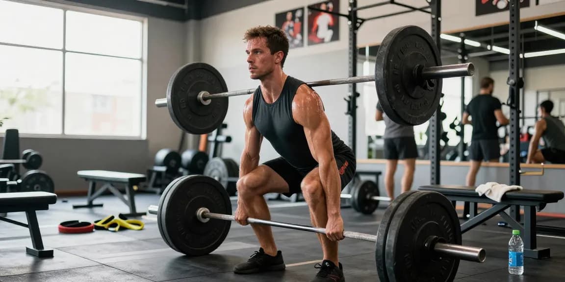 Anabolika Shop energizing gym scene showcasing a bodybuilder lifting weights and training hard in a professional gym environment