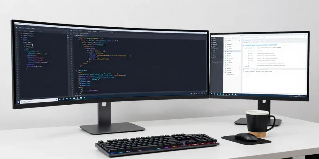 Aktuelle Gadget-Nachrichten über Softwareentwicklung mit modernem Arbeitsplatz und technischem Setup.