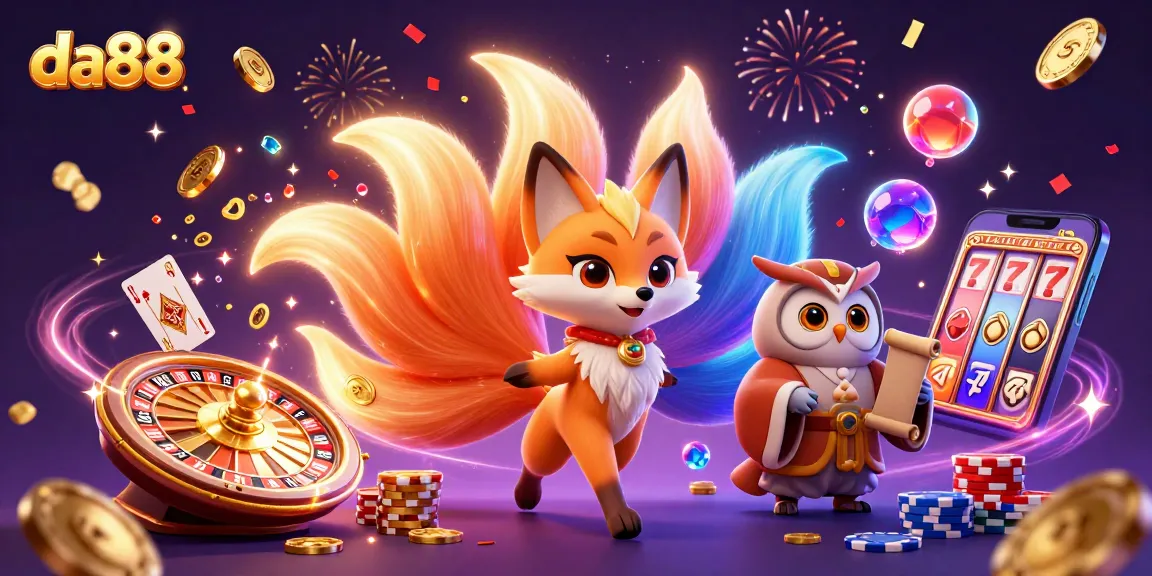 Join the excitement at da88 with vibrant 3D casino characters and dynamic gaming elements.