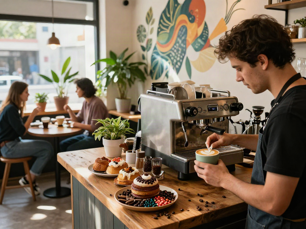 Delicious rokok88 coffee drink showcased in a vibrant café atmosphere.