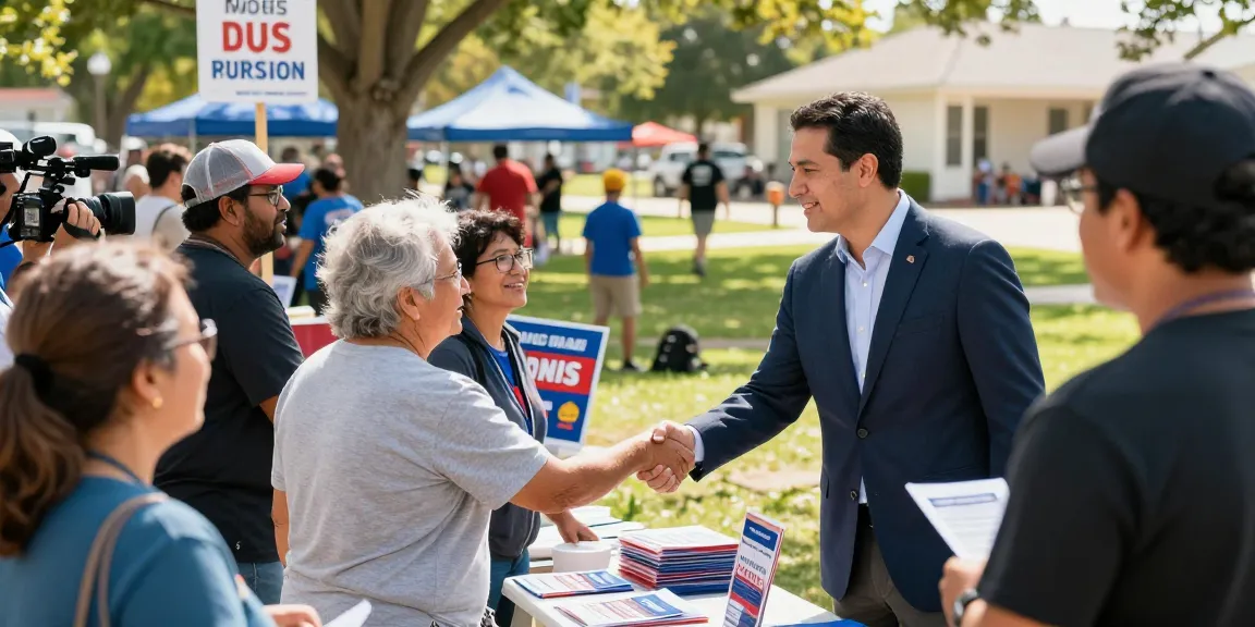 Casey Askar engaging with voters at a community event, highlighting transparency.