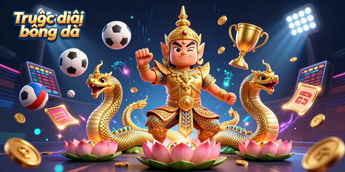 Experience Trực tiếp bóng đá with vibrant sports action and festive atmosphere in a dynamic casino scene.