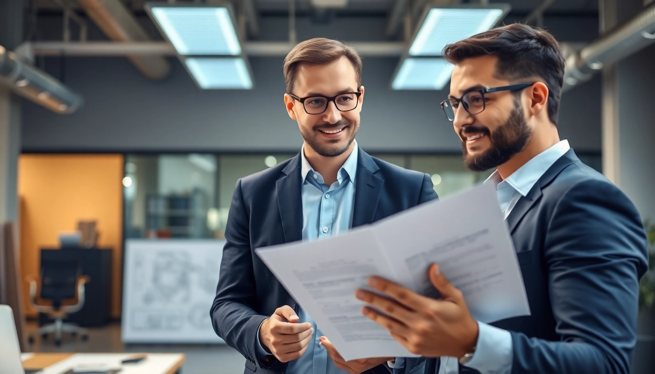 Headhunter Ingenieure im Gespräch mit einem Engineering-Kandidaten in einem modernen Büro.