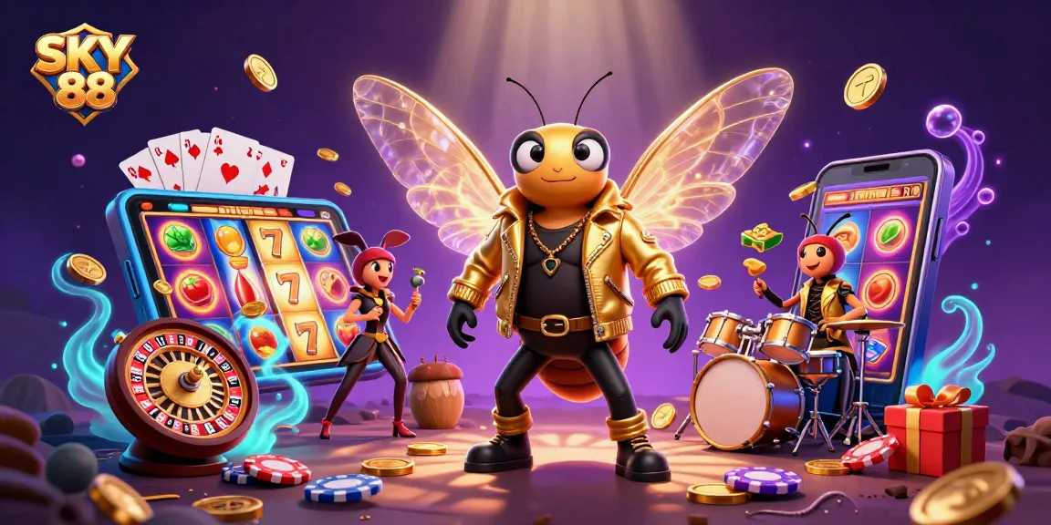Engage in exciting gameplay with SKY 88 featuring vibrant slot games and thrilling gaming characters.