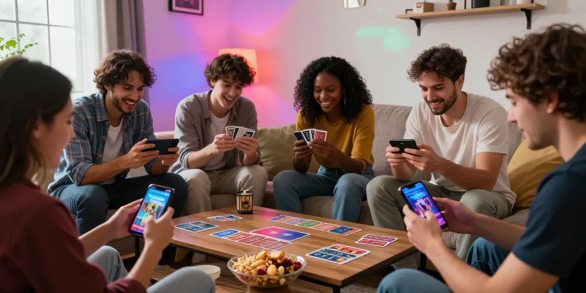 Players enjoying B52 CLUB gameplay on smartphones, showcasing vibrant gaming experience and social interaction.