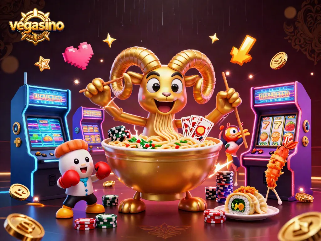 Experience thrilling slots at vegasino with vibrant characters and exciting gaming elements!